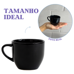 Xicara Chá Porcelana Preto