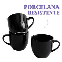 Xicara Chá Porcelana Preto