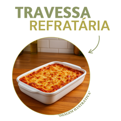 Travessa Retangular Cerâmica Refratária