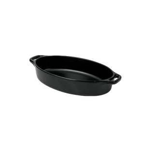 Mini Travessa Com alça Oval Melamina Black Gourmet Mix