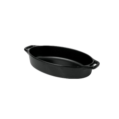 Mini Travessa Com alça Oval Melamina Black Gourmet Mix
