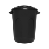 Lixeira Cesto Fechado Com Tampa 93L Preto Jaguar