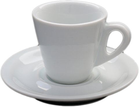 Xicara C/ Pires Pirâmide 70ml em Porcelana BelaVista