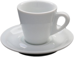 Xicara C/ Pires Pirâmide 70ml em Porcelana BelaVista