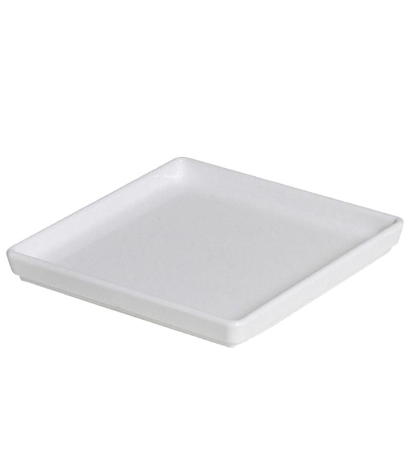 Prato Square Branco em Polipropileno A Gourmet