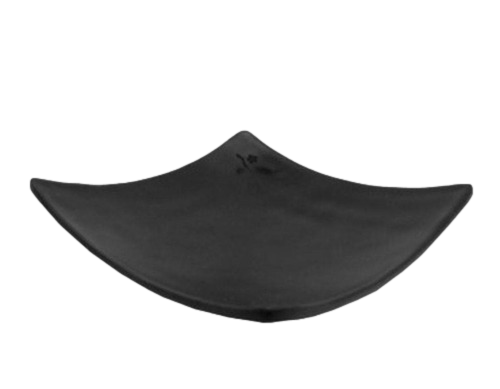 Prato Quadrado Côncavo Black 15cm Melamina Bestfer