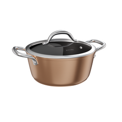 Caçarola Cobre Com Tampa de Vidro Jomafe