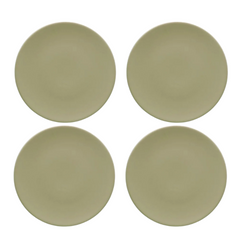 Conjunto de 4 Prato Sobremesa Oliva - A Gourmet