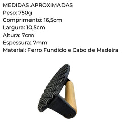 Amassador de Bifes de Ferro Fundido RIG