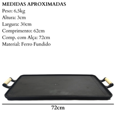 Chapa Ferro Fundido Com Alça 62cm RIG