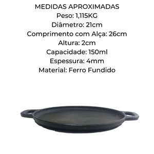 Chapa Bifeteria Redonda Lisa 150ml RIG