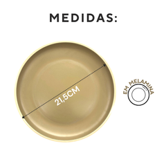 Prato Sobremesa Melamina Bege Rojemac Pratos de Sobremesa