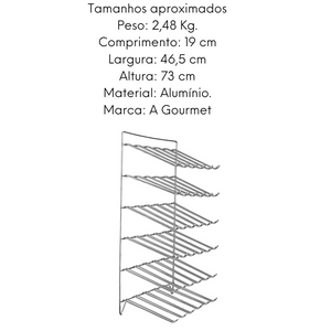 Suporte 48 Copos Alumínio Reforçado 46,5 cm ABC
