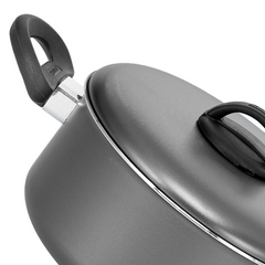 Panela Caçarola N24 Alumínio C/ Cabo Baquelite 4,5l Grafite Ramos