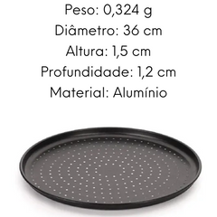 Forma Assadeira Pizza Redonda Aerada 36cm Antiaderente Ramos