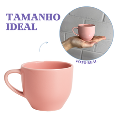 Xicara Chá Porcelana Rosa