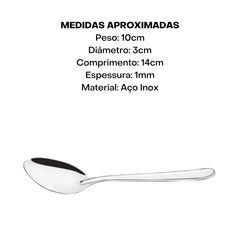 Kit 12 Colher de Chá Oriente em Aço inox - A Gourmet