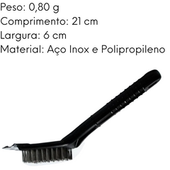 Escova Para Limpar Grelha de Churrasco Com Espátula Original