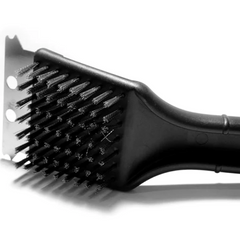 Escova Para Limpar Grelha de Churrasco Com Espátula Original