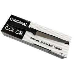 Faca de Churrasco Color Preto em Aço Inox Original