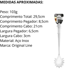 Pegador Massa Aço Inox 29,5cm - A Gourmet