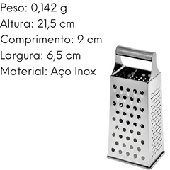 Ralador 4 Faces Aço Inox Original