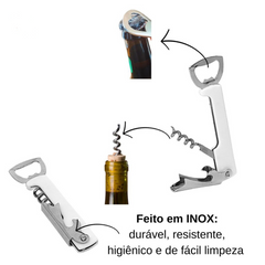 Saca Rolha Borgonha Aço Inox - A Gourmet