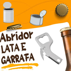 Abridor Garrafa Lata Aço Inox Original