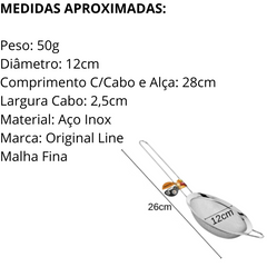 Peneira Aço Inox 12cm - A Gourmet