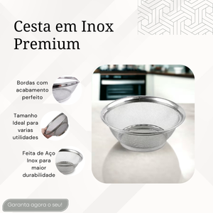 Cesta em Aço Inox Premium N22 em aço inox Original