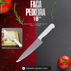 Faca Peixeira Premium 10° Aço Inox Original