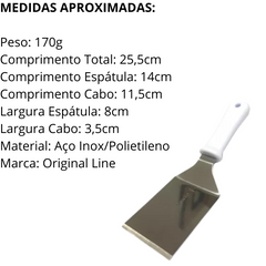 Espátula Curva 3° Aço Inox - A Gourmet