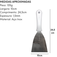 Espátula Reta Gourmet Premium em Aço inox Original