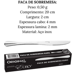 Faca Sobremesa em Aço Inox Euro Original