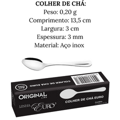 Colher de Chá em Aço inox Euro Original