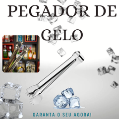 Pegador Gelo em Aço inox 18,5cm Original