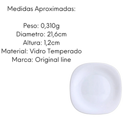 Prato Quadrado Sobremesa Premium Original