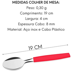 Colher de Mesa Color Vermelho Original