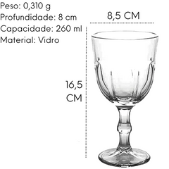 Taça Vinho 260ml Vidro Original Original