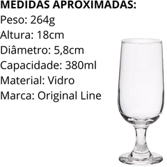 Taça Vidro Cerveja 380ml - A Gourmet