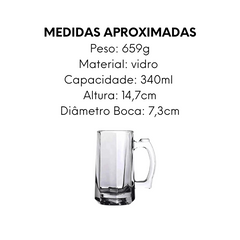 Caneca de Vidro 340ml Para Chopp Original