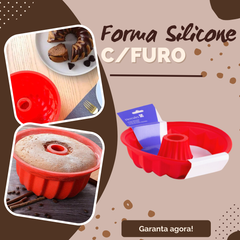Forma de Silicone Vermelha C/ Furo Hércules - A Gourmet