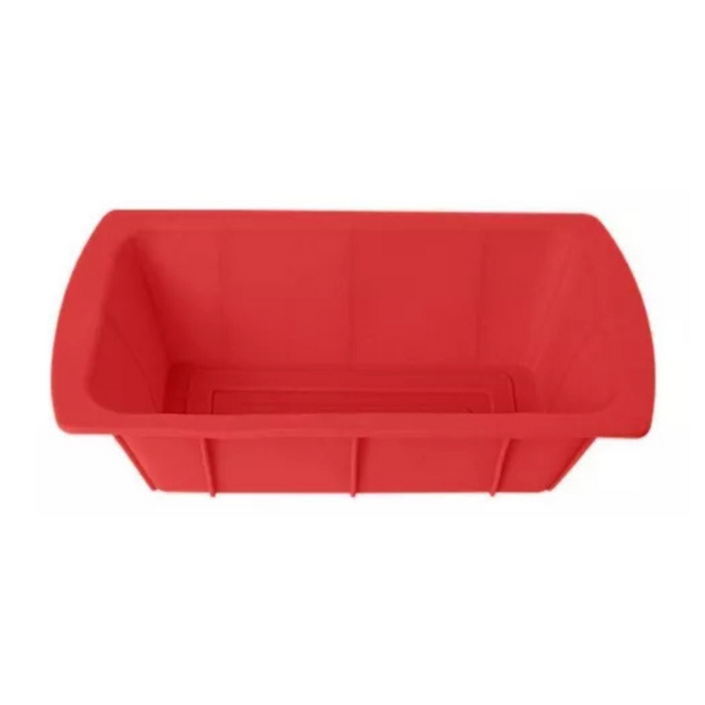 Forma Retangular de Silicone Vermelha 1L - A Gourmet