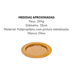 Sousplat Mettalic Pintura Metalizada Etilux