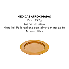 Sousplat Mettalic Pintura Metalizada Etilux