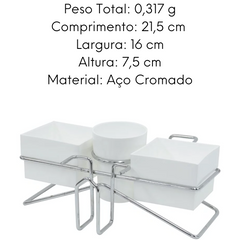 Conjunto Organizador Para Café / Chá Com Porta Guardanapos - A Gourmet