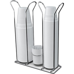 Conjunto Organizador de Copo Descartavel prateado - A Gourmet