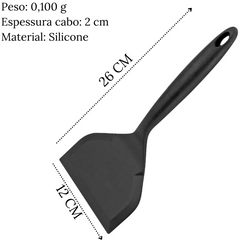 Espátula de Silicone Larga Preta unyhome