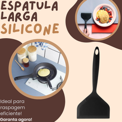 Espátula de Silicone Larga Preta unyhome