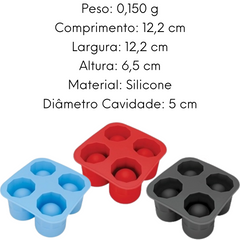 Forma de Gelo 4 Cavidade Para Shot unyhome